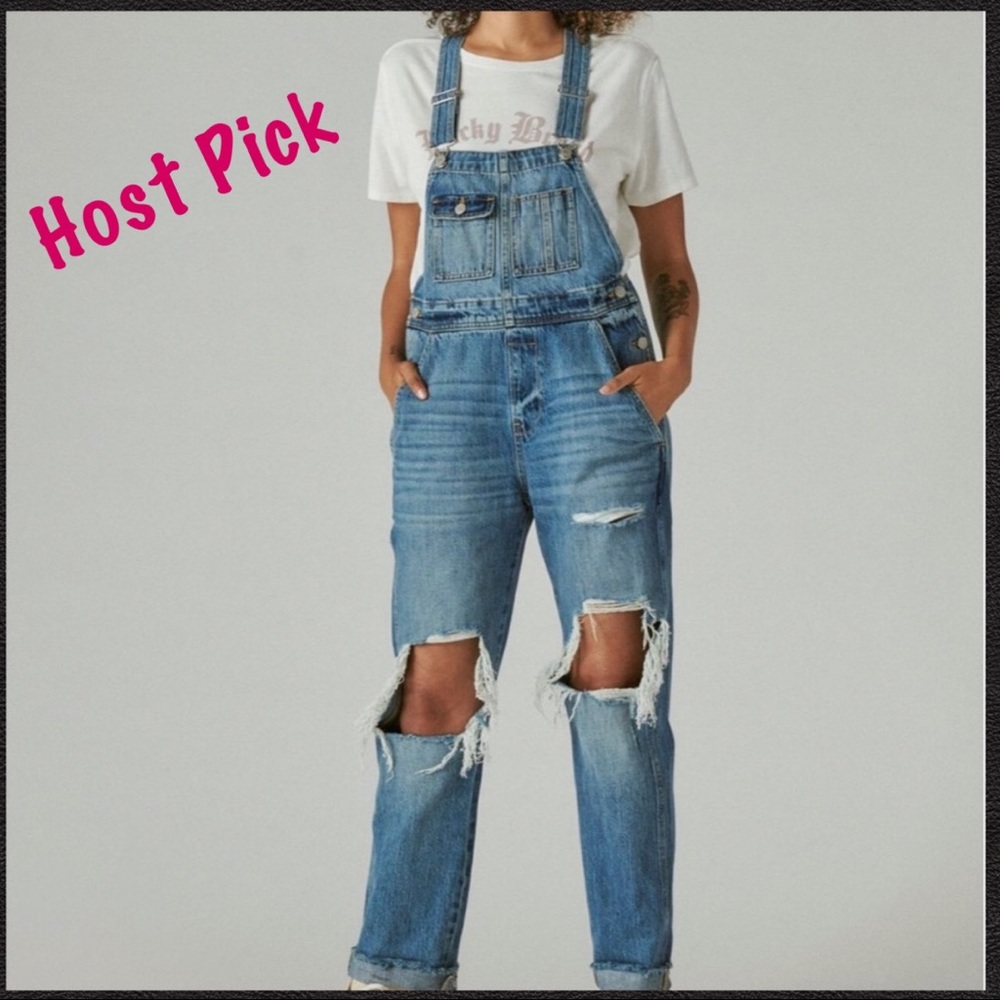 Lucky Brand Distressed Overall NWT